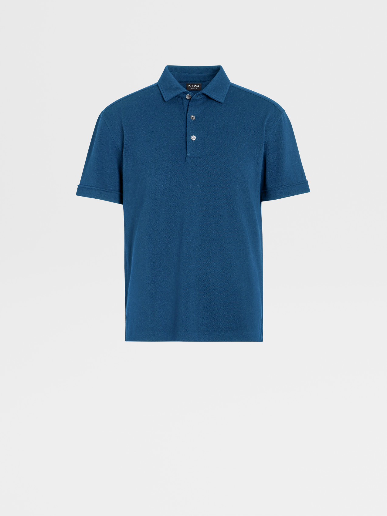 混蓝绿色 12milmil12 羊毛短袖 Polo 衫